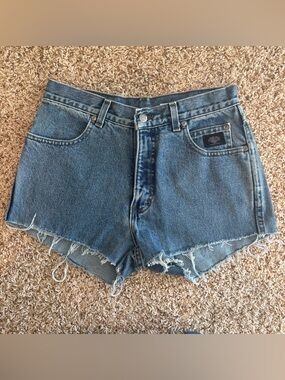 Harley Davidson Denim Cutoff Shorts Vintage Made in USA Size 30
